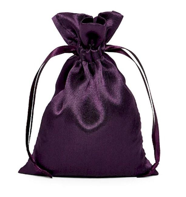 Plum Purple Extra Extra Large 12 x 15 Satin Gift Bag - 10 Pack