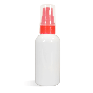 White 3 Ounce Bottle with Red Mist Sprayer Set