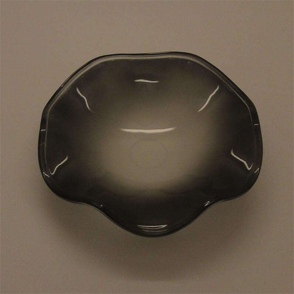 Black and Frosted 4 Inch Wavy Oil Warmer Dish - 1 Pack