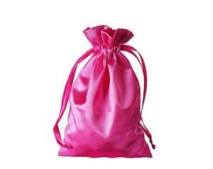 Hot Pink Large 6" x 9" Satin Gift Bag - 1 Pack