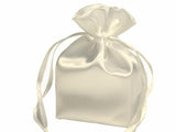 Ivory Large 6" x 9" Satin Gift Bag - 1 Pack