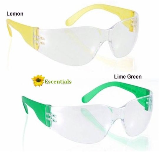 Lemon Yellow Safety Glasses - Regular