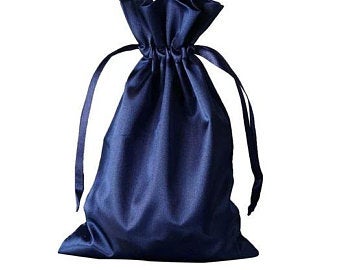 Navy Blue Large Satin Gift Bag - 1 Pack