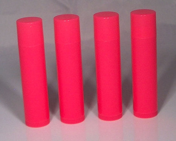 Neon Pink Lip Balm Tubes - 100 Pack