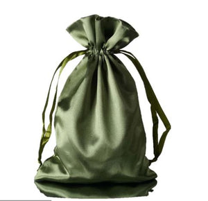 Moss Green Large 6 x 9 Satin Gift Bag - 1 Pack