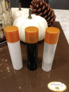 CLOSEOUT! - Pumpkin Orange Lip Tube Caps - 50 Pack Perfect Color for Fall!