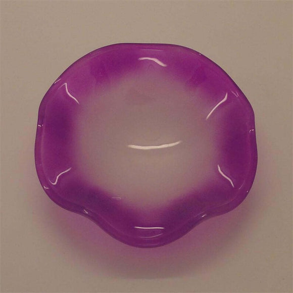 Purple and Frosted 4 Inch Wavy Oil Warmer Dish - 1 Pack