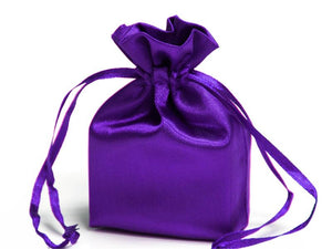 Purple Large Satin Gift Bag - 1 Pack