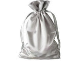Silver Extra Large 8" x 13" Satin Gift Bag - 10 Pack