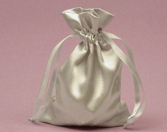 Silver Large 6 x 9 Satin Gift Bag - 1 Pack
