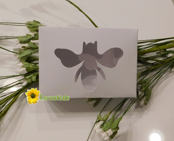 White Honey Bee Cut Out Soap Box - 5 Pack