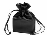 Black Large 6" x 9" Satin Gift Bag - 1 Pack, Wedding Gift Bag, Mother Day Gift Bag, Baby Gift Bag, Christmas Gift Bag