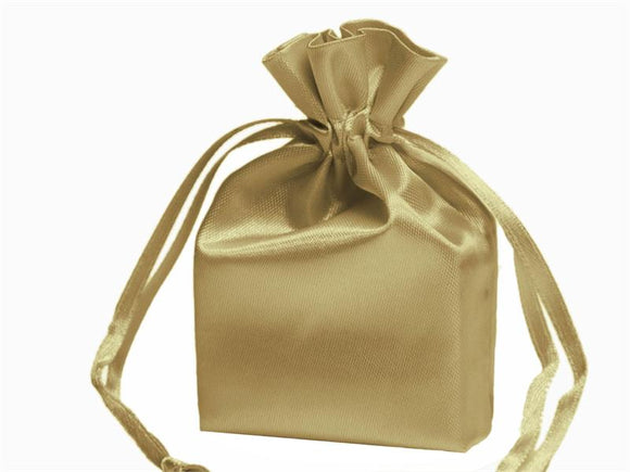 Champag'ne Large Satin Gift Bag - 1 Pack, Wedding Gift Bag, Mother Day Gift Bag, Baby Gift Bag, Christmas Gift Bag