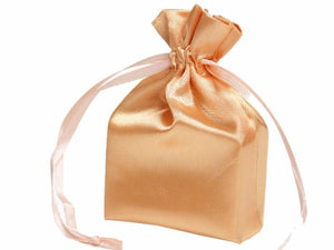 Peach Large 6" x 9" Satin Gift Bag - 1 Pack