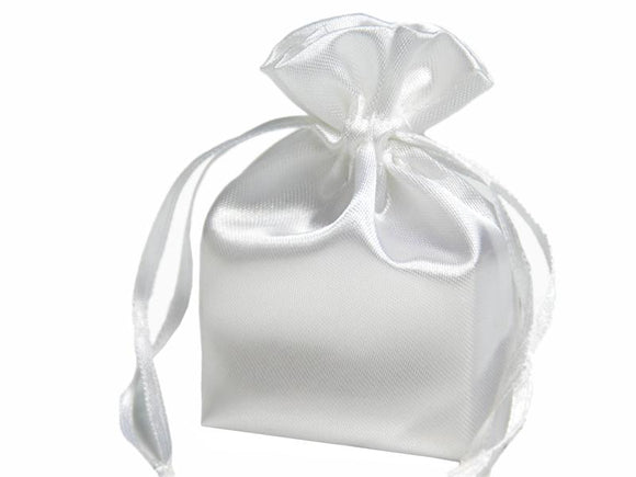 White Large Satin Gift Bag - 1 Pack